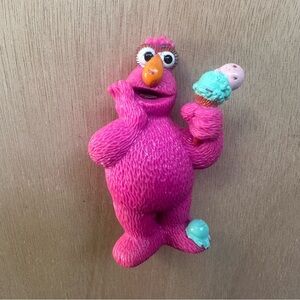 Vintage 90’s Telly Monster 3” Sesame Street Tyco Henson Solid Figure Kids Toy